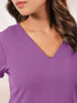 Janasya Women's Purple Cotton Solid Straight Kurta Pant Set